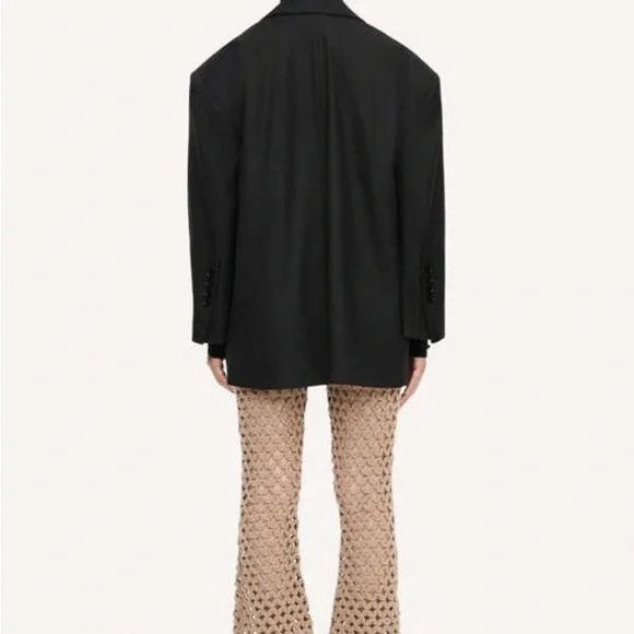 Marlene Birger Welira 100% Wool Crochet Pants Fallen Rock color. - Picture 3 of 12